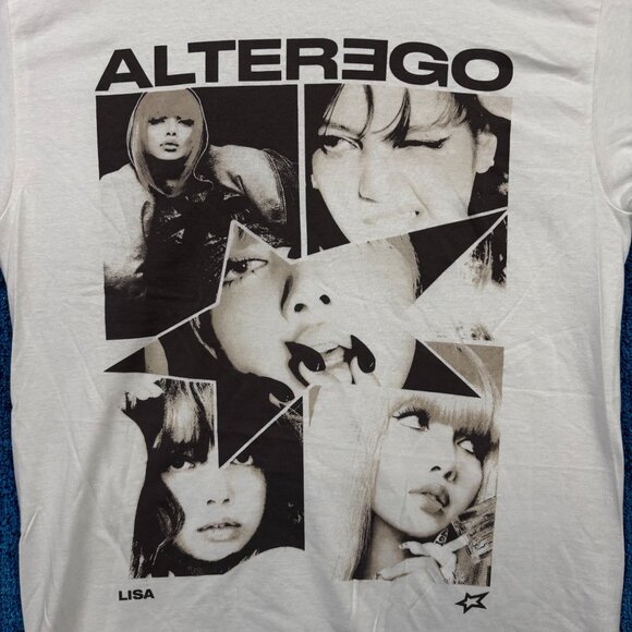 Lisa Alter Ego White Rap T-Shirt Size Large - Picture 2 of 4